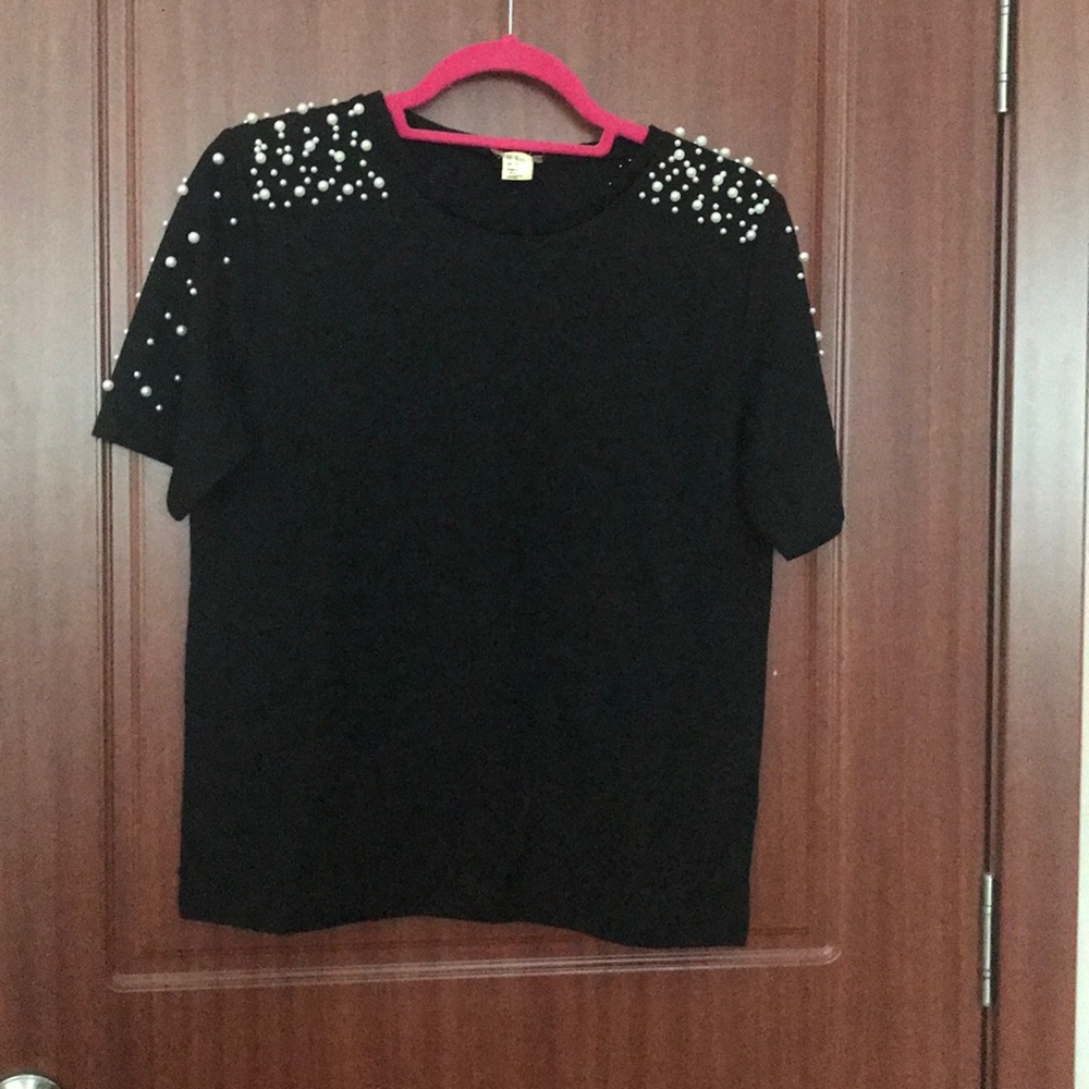 Pearl embellished top